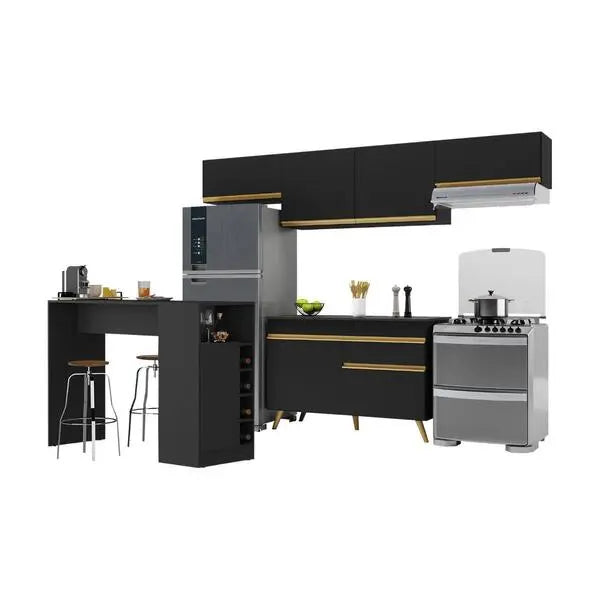 Armário De Cozinha Modulado Com Bancada Seven Multimóveis Mp2212