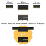 Armário De Cozinha Modulado Com Bancada Seven Multimóveis Mp2212