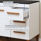 Balcão Atlas 4 Portas E 3 Gavetas Branco