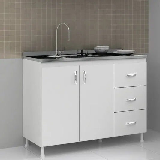 Balcão De Cozinha Sem Tampo 2 Pt 3 Gv Branco