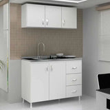 Balcão De Cozinha Sem Tampo 2 Pt 3 Gv Branco