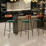 Banqueta Alta Bar Cozinha Sala De Jantar Milão L02 Couríssimo Camel Facto Verde
