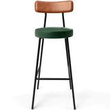 Banqueta Alta Bar Cozinha Sala De Jantar Milão L02 Couríssimo Camel Facto Verde