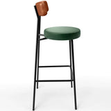 Banqueta Alta Bar Cozinha Sala De Jantar Milão L02 Couríssimo Camel Facto Verde