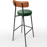 Banqueta Alta Bar Cozinha Sala De Jantar Milão L02 Couríssimo Camel Facto Verde