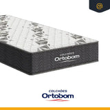 Cama Box + Colchão Ortobom De Espuma D33 Airtech 100 + Auxiliar De Espuma Unique Solteiro 88 Cm