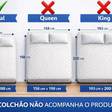 Cama Estofada Casal 1.40 Valentina em Linho Off white com Cabeceira Moderna