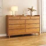 Cômoda Grande Madeira 9 Gavetas Para Quarto E Sala Mel Lice