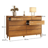 Cômoda Grande Madeira 9 Gavetas Para Quarto E Sala Mel Lice