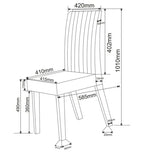 Conjunto Canto Baú Com Mesa De Jantar Retangular 120x80cm De Vidro E 2 Cadeiras Casa Moderna Bege/mel/off White/marfim