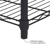 Estante de Metal Aço com 6 Prateleiras Preta Line Aramada 180x60x35cm 300kg