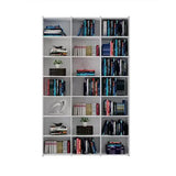 Estante Para Livros Montenegro Branco 18 Prateleiras 21 Nichos Casa Mobilia