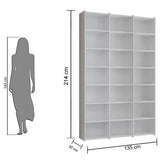 Estante Para Livros Montenegro Branco 18 Prateleiras 21 Nichos Casa Mobilia