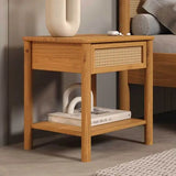 Mesa De Cabeceira Rattan 1 Gaveta 1 Nicho Madeira Freijó Cefira