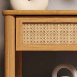 Mesa De Cabeceira Rattan 1 Gaveta 1 Nicho Madeira Freijó Cefira