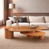 Mesa De Centro Para Sala De Estar Pétala 100% Mdf Cinamomo