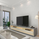 Rack Para Tv Até 85 Polegadas Com Led 100% Mdf 211,4cm Rodízios Requinte Yescasa Cinza Cinza/off White