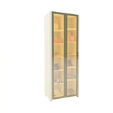 Sapateira 2 Portas Com Pés E Led 100% Mdf Bege/off White Off White