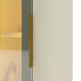 Sapateira 2 Portas Com Pés E Led 100% Mdf Bege/off White Off White