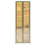 Sapateira 2 Portas Com Pés E Led 100% Mdf Bege/off White Off White